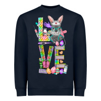 Navy Love Easter Nurse Heavyweight Sweatshirt - BundleAndBundleShop