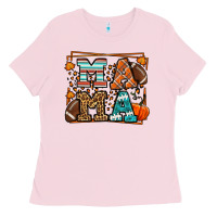 Fall American Football Autumn Mama Ladies Tee | Teevron