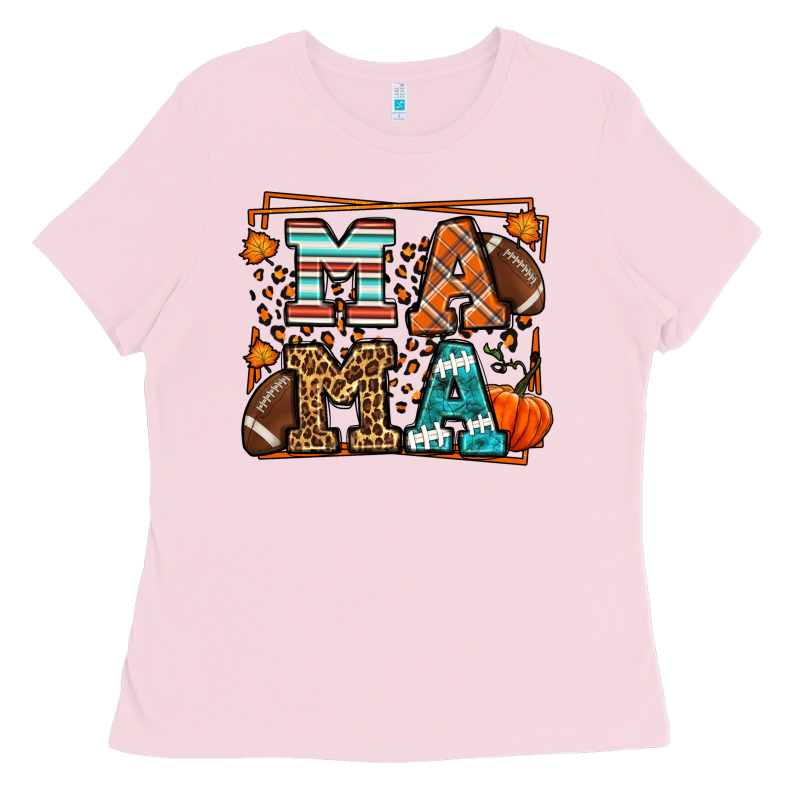 Fall American Football Autumn Mama Ladies Tee by LillyAllenDesigns | Teevron