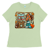 Matcha Fall American Football Autumn Mama Ladies Tee - LillyAllenDesigns