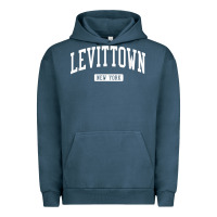 Pigment Midnight Navy levittown new york ny vintage athletic sports design t shirt Urban Hoodie - lanVoArt