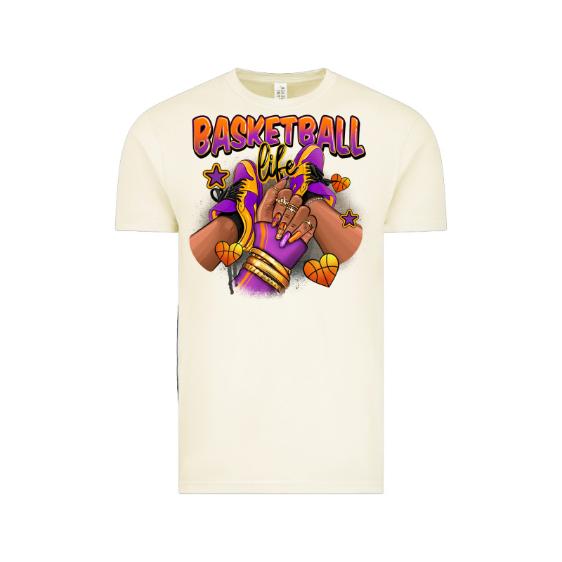 Basketball Life Afro Girl Sneakers Vintage Tee by RanaPortraitStore | Teevron