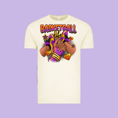 Basketball Life Afro Girl Sneakers Vintage Tee Designed By Ranaportraitstore