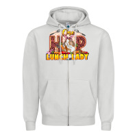 Dove Grey One hip lunch lady Easter Day Zipper Hoodie - LillyAllenDesigns