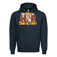 Navy One hip lunch lady Easter Day Zipper Hoodie - LillyAllenDesigns