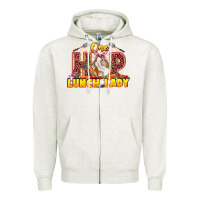 Oatmeal Heather One hip lunch lady Easter Day Zipper Hoodie - LillyAllenDesigns