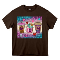 Chocolate Brown Western Mom Coffee Cups Tumbler Heavy Core Tee - BundleAndBundleShop