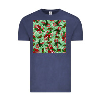 Vintage Denim Christmas candy cane Vintage Tee - NancyCooperArtShop