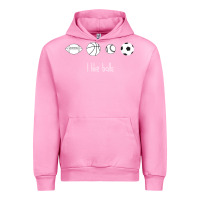Fuchsia Pink Funny Sports Balls Gag Gift Urban Hoodie - lanVoArt