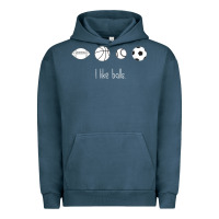 Pigment Midnight Navy Funny Sports Balls Gag Gift Urban Hoodie - lanVoArt