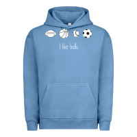Pigment Pebble Blue Funny Sports Balls Gag Gift Urban Hoodie - lanVoArt
