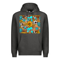 Charcoal Heather western mom Premium Hoodie - RanaPortraitStore