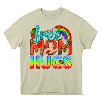 Mossy Pride LGBTQ Free Mom Hugs Heavy Core Tee - BundleAndBundleShop