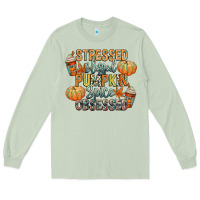 Matcha stressed blessed pumpkin spice obsessed Long Sleeve Tee - CowGirlArtShop