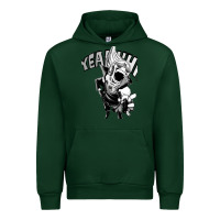Forest Green present mic screaming Urban Hoodie - lanVoArt