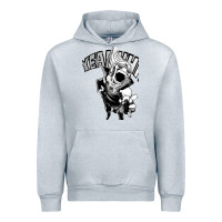Heather Grey present mic screaming Urban Hoodie - lanVoArt