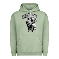 Pigment Oil Green present mic screaming Urban Hoodie - lanVoArt