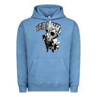 Pigment Pebble Blue present mic screaming Urban Hoodie - lanVoArt