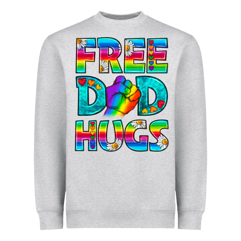 Pride Lgbtq Free Dad Hugs Heavyweight Sweatshirt by BundleAndBundleShop | Teevron
