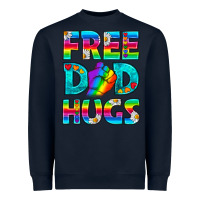 Navy Pride LGBTQ Free Dad Hugs Heavyweight Sweatshirt - BundleAndBundleShop