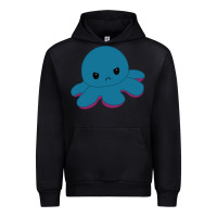 Black angry blue moody reversible octopus Urban Hoodie - lanVoArt