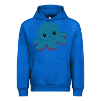Cobalt angry blue moody reversible octopus Urban Hoodie - lanVoArt