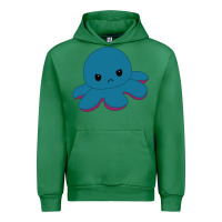 Emerald angry blue moody reversible octopus Urban Hoodie - lanVoArt