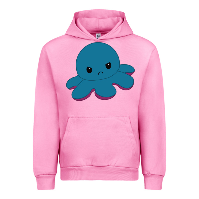 Angry Blue Moody Reversible Octopus Urban Hoodie by lanVoArt | Teevron