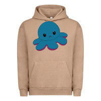 Pigment Burro angry blue moody reversible octopus Urban Hoodie - lanVoArt