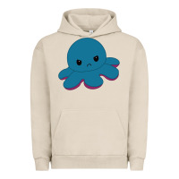 Pigment French Oak angry blue moody reversible octopus Urban Hoodie - lanVoArt