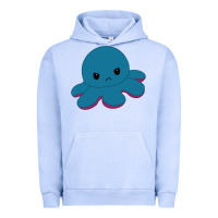 Pigment Grape Ice angry blue moody reversible octopus Urban Hoodie - lanVoArt