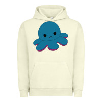 Pigment Pistachio angry blue moody reversible octopus Urban Hoodie - lanVoArt