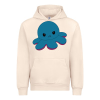 Sandshell angry blue moody reversible octopus Urban Hoodie - lanVoArt