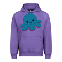 Tulip angry blue moody reversible octopus Urban Hoodie - lanVoArt