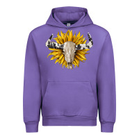 Tulip cowhide bull skull and sunflower Urban Hoodie - BarkalooDesign