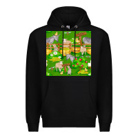 Black farm life seamless pattern Premium Hoodie - FaDigitalArtStudio