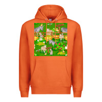 Carrot farm life seamless pattern Premium Hoodie - FaDigitalArtStudio