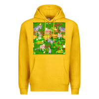 Lemon farm life seamless pattern Premium Hoodie - FaDigitalArtStudio