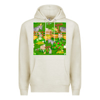 Oatmeal Heather farm life seamless pattern Premium Hoodie - FaDigitalArtStudio