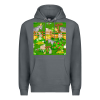 Rock farm life seamless pattern Premium Hoodie - FaDigitalArtStudio