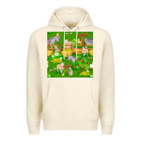 Sandshell farm life seamless pattern Premium Hoodie - FaDigitalArtStudio