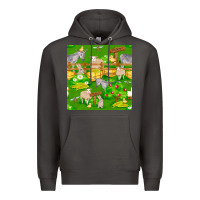 Smoke farm life seamless pattern Premium Hoodie - FaDigitalArtStudio