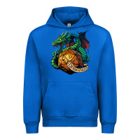 Cobalt dragon and a d20 Urban Hoodie - lanVoArt