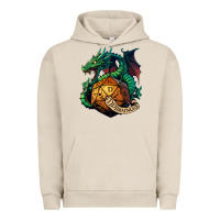 Pigment French Oak dragon and a d20 Urban Hoodie - lanVoArt
