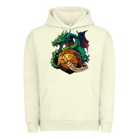 Pigment Pistachio dragon and a d20 Urban Hoodie - lanVoArt