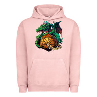 Pigment Salmon dragon and a d20 Urban Hoodie - lanVoArt