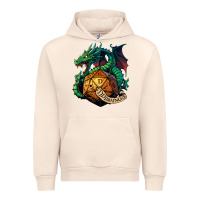Sandshell dragon and a d20 Urban Hoodie - lanVoArt