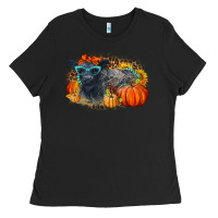 Black Fall Autumn Baby Calf Ladies Tee - LillyAllenDesigns