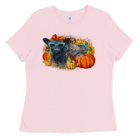 Bubblegum Pink Fall Autumn Baby Calf Ladies Tee - LillyAllenDesigns