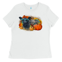 White Fall Autumn Baby Calf Ladies Tee - LillyAllenDesigns